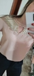 BLUSA MANGA LONGA COM DETALHES EM PÉROLAS E STRASS - comprar online