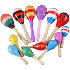 Chocalhos de madeira para bebê, sino de mão sensorial, brinquedos de desenvolvimento educacional para bebês, montessori, recém-nascido, 0-12 meses