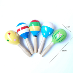Chocalhos de madeira para bebê, sino de mão sensorial, brinquedos de desenvolvimento educacional para bebês, montessori, recém-nascido, 0-12 meses