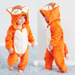 Imagem do Animal Cartoon do bebê recém-nascido Macacão com capuz, Roupas Baby Boy, Ones