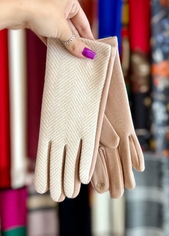 Guantes de paño combinados