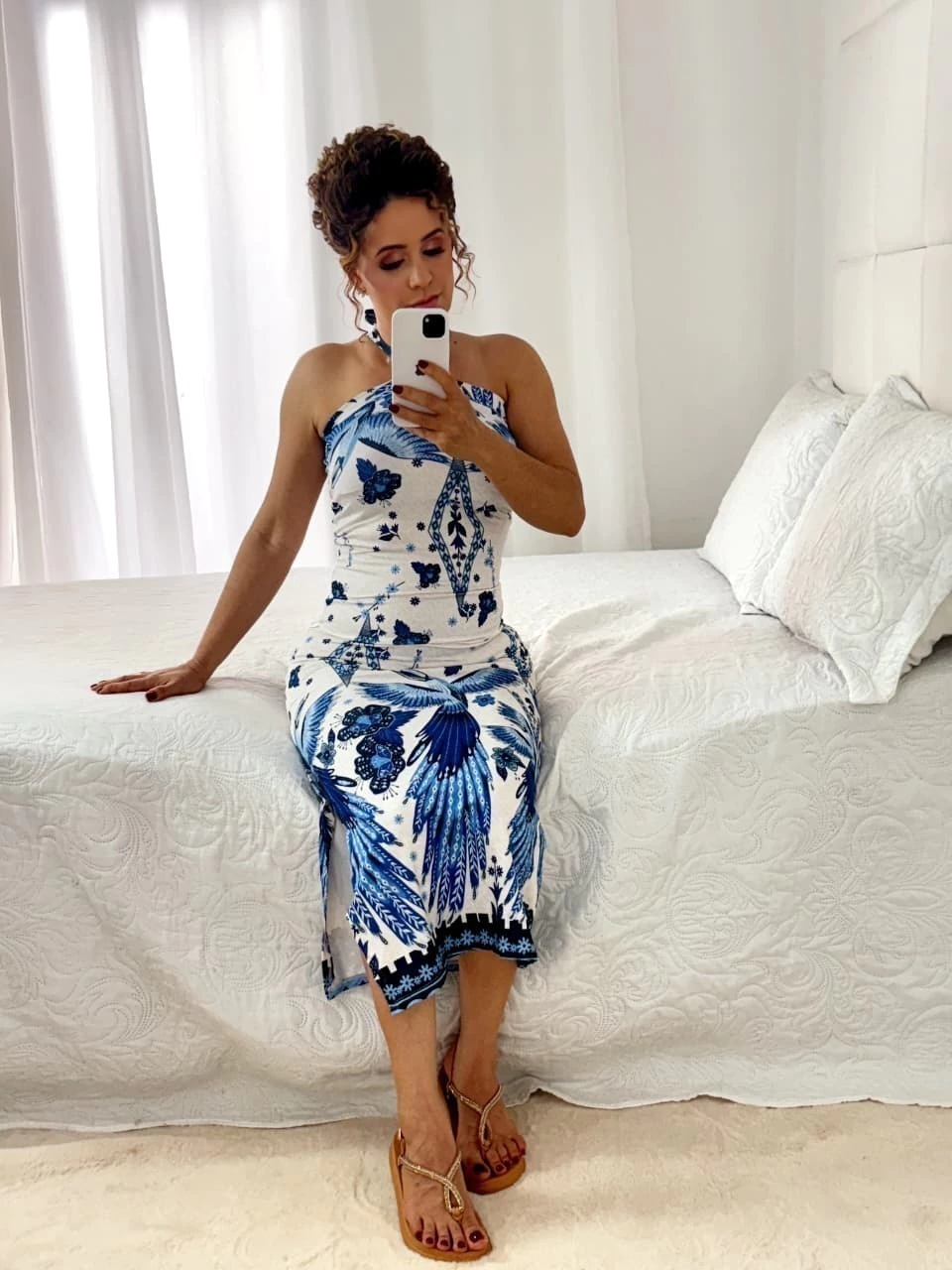 Vestido Lola Azul Pássaro