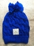 GORRO AZUL POMPON