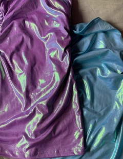 VESTIDO FOIL STRAPLESS