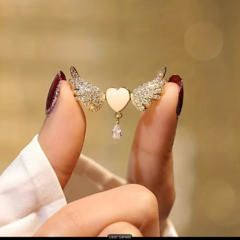 Broche de corazón y alas de ángel - tienda en línea