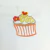Bordado Cupcake feito à maquina