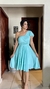 Vestido gode nula manga - verde agua