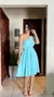 Vestido gode nula manga - verde agua - loja online