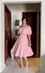 Vestido gode rose babados