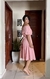 Vestido gode rose babados