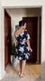 Vestido Floral preto nula manga - comprar online