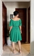 Vestido godê verde na internet