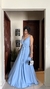 Vestido longo azul