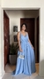 Vestido longo azul