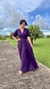 Vestido longo Roxo uva - KARICIA MODAS