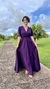 Vestido longo Roxo uva