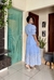 Imagem do Vestido Selene bordado 3D - Azul