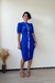 Vestido Aline no tricô -Azul - loja online