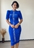 Vestido Aline no tricô -Azul - KARICIA MODAS
