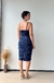 VESTIDO MIDI LUREX - azul - comprar online