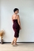 VESTIDO MIDI LUREX - MARSALA - comprar online