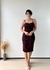 VESTIDO MIDI LUREX - MARSALA - loja online