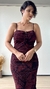 VESTIDO MIDI LUREX - MARSALA - comprar online