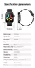 Smartwatch com chamada Bluetooth para homens e mulheres, tela de 1,01", lanterna. - loja online