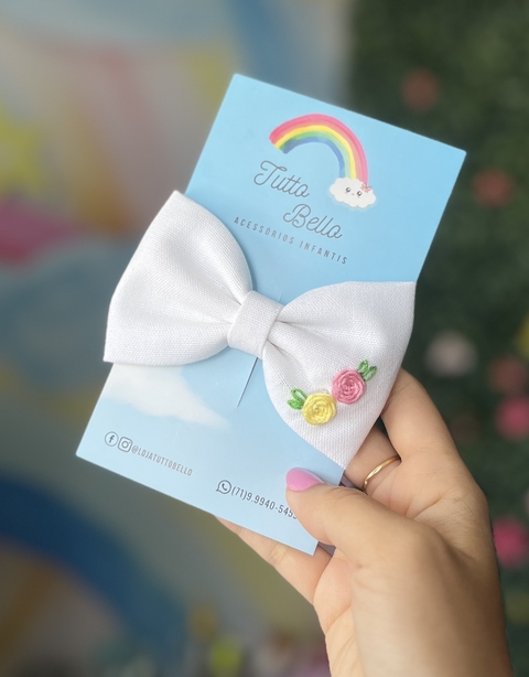 Laço de linho bordado GG - comprar online