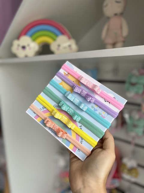 Kit de faixinha poá para bebês P