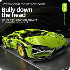 Sport Car Racing Model ( Green ) 1280 pcs - loja online