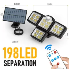 Imagem do Luzes solares ao ar livre 500w ip65 à prova de água recarregavel com luz solar
