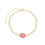 Pulseira elo português com cristal fusion