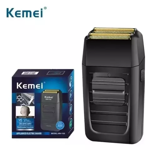 Barbeador Portatil Kemei KM-1102 preto 110v/240v - comprar online