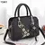 Bolsa de ombro com padrao floral - comprar online
