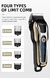 Kemei máquina de cortar cabelo profissional recarregável aparador homens corta