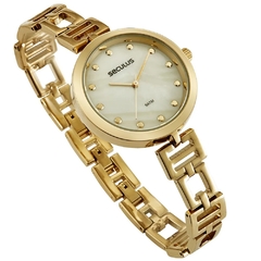 Relógio Seculus Feminino Madrepérola Corrente Dourado 77296LPSVDB1 na internet