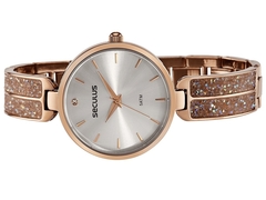 Relógio Seculus Feminino Clássico com Pedras Rose Gold 77136LPSVRB2 - DARELIS - Sua loja virtual de joias e acessórios em prata 925