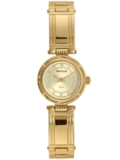Relógio Seculus Feminino Clássico Dourado 44139LPSVDS1 - comprar online