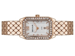 Relógio Seculus Feminino Quadrado Cristais Rosé 23711LPSVRB2 - DARELIS - Sua loja virtual de joias e acessórios em prata 925