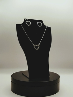 Conjunto de Prata 925 com Pingente de Coração
