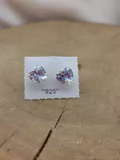Brinco De Prata 925 Coração 8mm