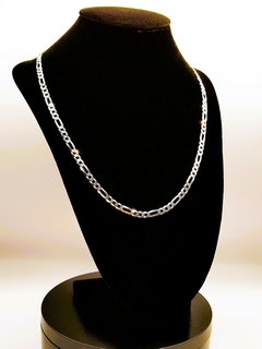 Corrente Masculina Prata 925 3x1 60cm 4mm 10,5g - Estilo e Durabilidade para Homens - DARELIS - Sua loja virtual de joias e acessórios em prata 925