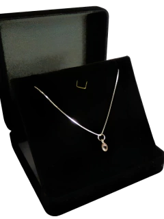 Elegante e Delicado: Colar Ponto de Luz Rosa em Prata 925 - loja online