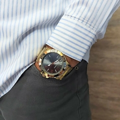 Relógio Masculino Mondaine Dourado Casual 99369GPMVDE3 na internet