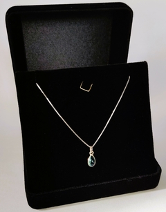 Colar De Prata 925 Ponto De Luz Veneza Verde 45cm - DARELIS - Sua loja virtual de joias e acessórios em prata 925
