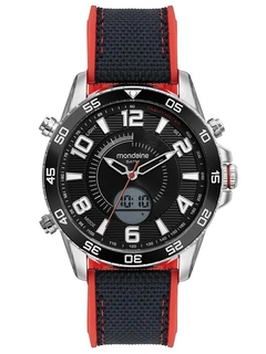 Relógio Masculino Anadigi Nylon e Silicone Prata 32572G0MVNI2