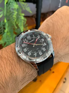 Relógio Mondaine Masculino Esportivo Cromado Preto 99431G0MVNI2 na internet