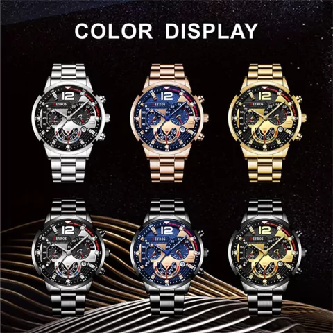 relogio masculino 2023 moda masculina relógios de luxo aço inoxidável quartzo