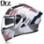 Capacete de motociclista modular com viseira dupla, viseira de rosto inteiro, pa